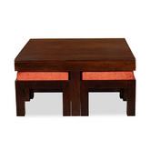 The Attic Kingston Solid Wood Coffee Tables Set Honey